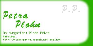 petra plohn business card